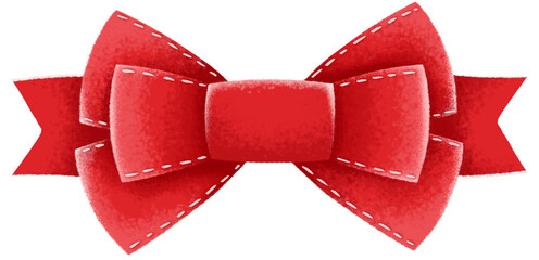 red bow isolated on white background