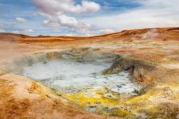 Sol de Manana Geyser in Bolivian andes altiplano near Chile border