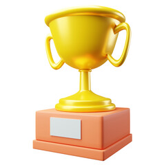 golden cup trophy 3D.