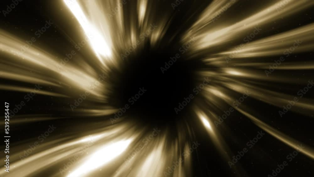 Poster abstract science fiction energy tunnel in outer space. motion. wormhole travel through time and spac
