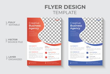 Business Flyer design, Modern and fresh trendy leaflet, Creative, unique template,Abstract vector template in A4 size bannerCorporate
