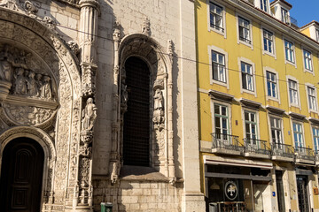 Fototapeta na wymiar Nossa Senhora da Conceicao church in Lisbon