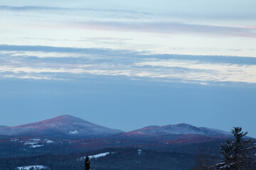 Blue mountain sunset