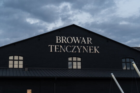 Brewery building of local beer brand Browar Tenczynek, located in a small village in southern Poland on September 24, 2022 in Tenczynek, Poland.