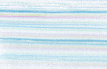 Delicate shades of green and blue on watercolor paper. Abstract watercolor background. Picturesque streaks of paint.