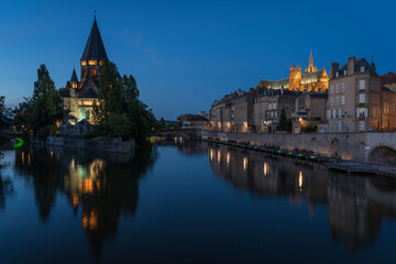 Evening in the historic city of Metz.