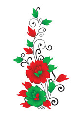  floral design vector illustration motif, flower drawing illustration