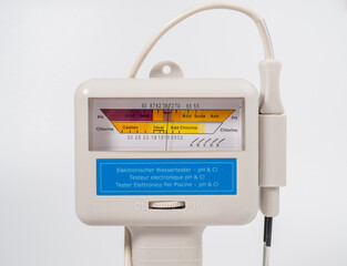 Electronic tester PH water for the pool.