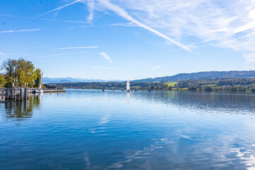 Obraz premium view of the lake,Switzerland 