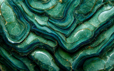 Close-up malachite gemstone green - obrazy, fototapety, plakaty