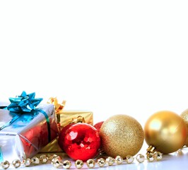 Christmas decorations accessories on Christmas day no people stock photo
