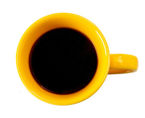 yellow coffee cups on a transparent background