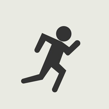 Running vector icon illustration sign