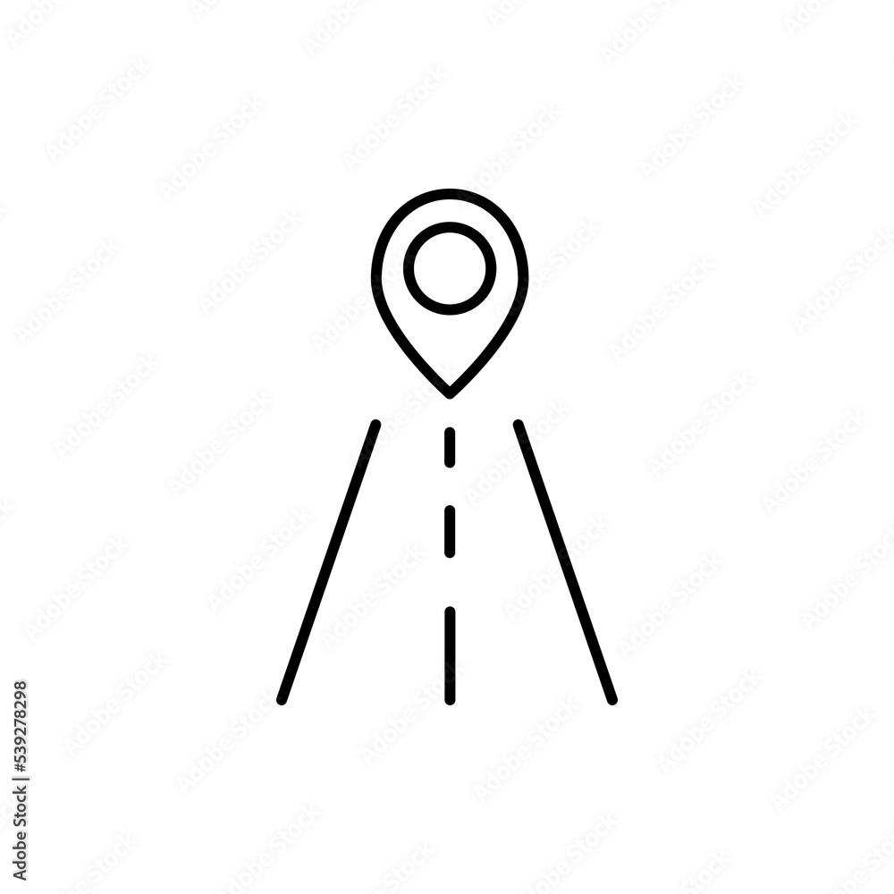 Poster navigation icon. destination point sign. location vector symbol eps 10