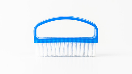 Nail brush isolated on white background. Hand hygiene concept