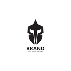 knight logo with sword shield
