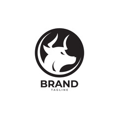 cow logo design, cow head, cow face, line art, monoline