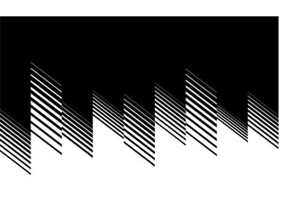 Smooth vector transition from black to white. Modern striped abstract background