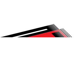 Vector abstract arrow on sports car, motorcycle, boat, toy, vehicle sticker. Print on sportswear. Striped pattern.
Vector design element. Vector background.