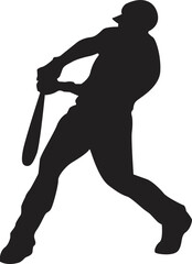 silhouette of a people plying baseball