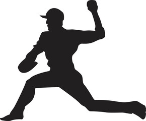 Obraz premium silhouette of a people plying baseball