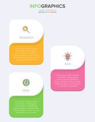 Vertical infographic design with icons and 3 options or steps. Thin line. Infographics business concept. Can be used for info graphics, flow charts, presentations, mobile web sites, printed materials.