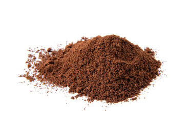 coffee powder isolated on the white background