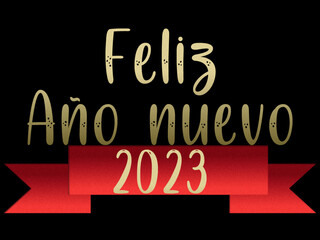 Letters of new year 2023 on a background of black color