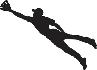 silhouette of a people plying baseball