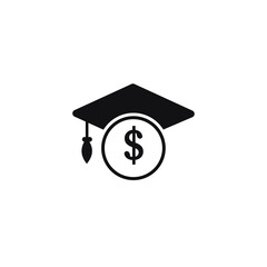 Scholarship icon on white background. Flat scholarship icon symbol sign from modern e learning and education collection for mobile concept and web apps design.