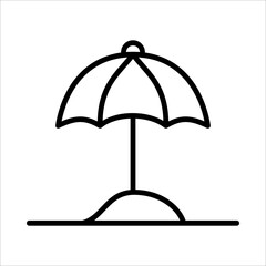 Umbrella Sun Icon Logo Design Vector Template Illustration Sign And Symbol Pixels Perfect