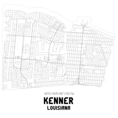 Foto op Plexiglas Kenner Louisiana. US street map with black and white lines. © Rezona