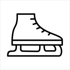 Ice Skating Icon Logo Design Vector Template Illustration Sign And Symbol Pixels Perfect