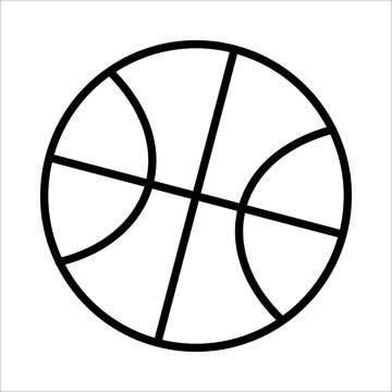Basketball Icon Logo Design Vector Template Illustration Sign And Symbol Pixels Perfect