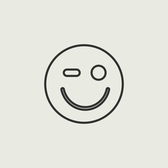 Fototapeta premium Winky face icon