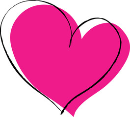 png pink heart icon isolated