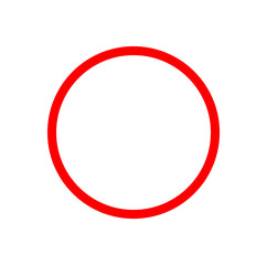 Red circle vector icon. Red round isolated symbol.