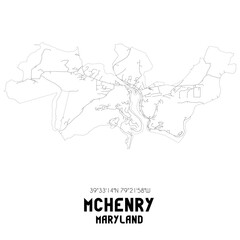 Naklejka premium McHenry Maryland. US street map with black and white lines.
