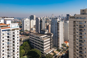 Fototapeta na wymiar View of Residential Buildings in Sao Paulo City