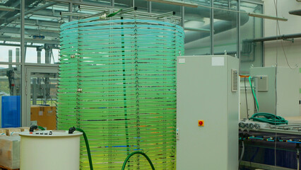 Algae science reactor tubular, research pipe hose modern laboratory bioreactor tubing multi...