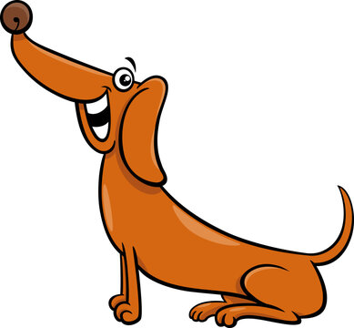 recommend clip art: cartoon purebred dachshund dog animal character
