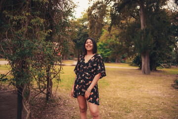 Girl in natural park