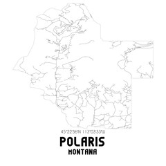 Polaris Montana. US street map with black and white lines.