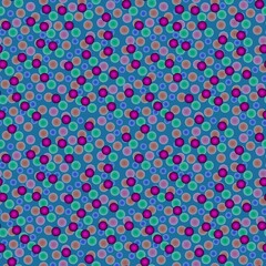 Abstract seamless pattern with colorful voluminous different balls on azure.Illustration of overlapping layering effect pattern for background ornament.For invitation,flyer,banner,textile,fabric