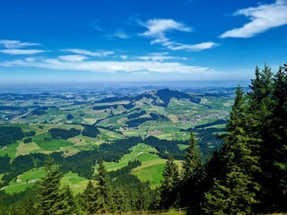 Panorama Appenzellerland bis Bodensee Ausblick vom Kronberg 