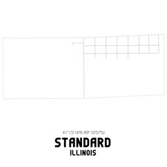 Standard Illinois. US street map with black and white lines.