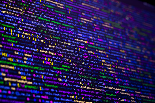 javascript Code background. color coding on screen
