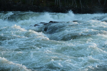Storforsen, waterfall in the North of Sweden