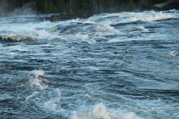 Storforsen, waterfall in the North of Sweden