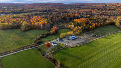 Fall Landscape in Quebec, Canada